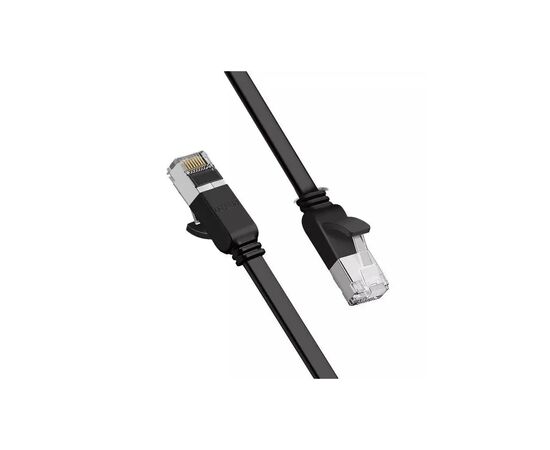 Патч-корд 3м, U/UTP Cat 6 Copper Ethernet Flat Cable NW101 Black Ugreen (50186)