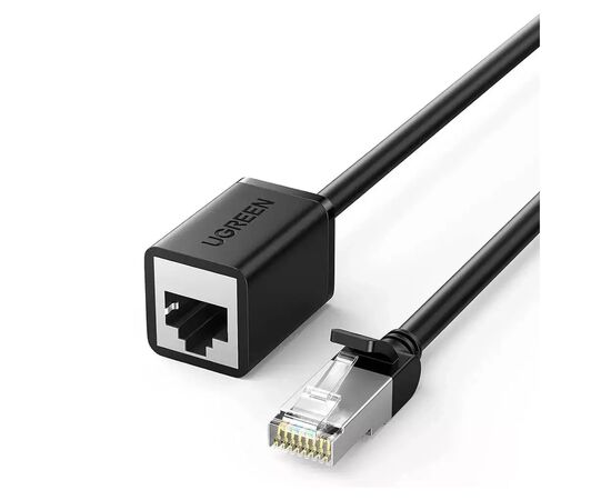 Патч-корд 1м, F/UTP Cat 6 Ethernet RJ45 Extension Male/Female Patch Cords NW112 Black Ugreen (11279)