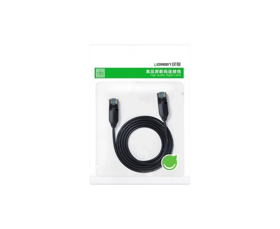 Патч-корд 1м, U/UTP CAT 6A Copper Ethernet Cable тонкий(діаметр 2.8мм) NW122 Black Ugreen (70332), зображення 2