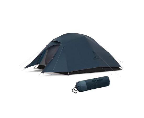 Намет Naturehike надлегкий тримісний з футпринтом Cloud Up 3 UL NH18T030-T-T, 20D, темно-синій (6927595783290), зображення 2