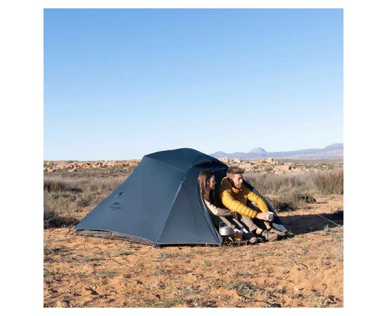Намет Naturehike надлегкий тримісний з футпринтом Cloud Up 3 UL NH18T030-T-T, 20D, темно-синій (6927595783290), зображення 3