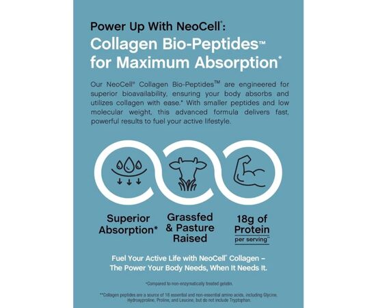 Вітамінно-мінеральний комплекс Neocell Біо-пептиди колагенового протеїну, без смаку, Collagen Prote (M58503), зображення 6