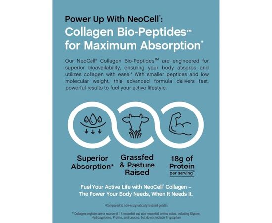 Вітамінно-мінеральний комплекс Neocell Біо-пептиди колагенового протеїну, без смаку, Collagen Prote (M58501), зображення 4