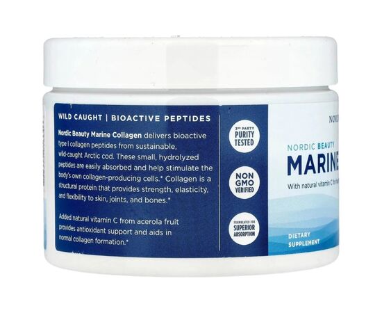 Вітамінно-мінеральний комплекс Nordic Naturals Морський колаген із вітаміном C, смак полуниці, Nordic Beauty, M (NOR-01664), зображення 4
