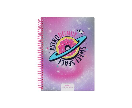 Блокнот Maxi А5, пластикова обкладинка, спіраль, 80 арк., клітинка (MX20832-21)