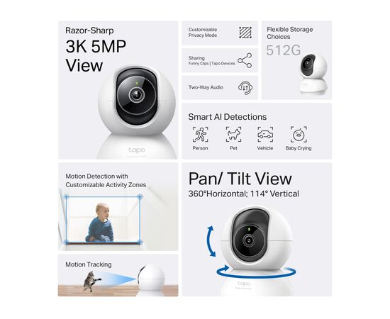 Камера відеоспостереження TP-Link TAPO-C230, зображення 3