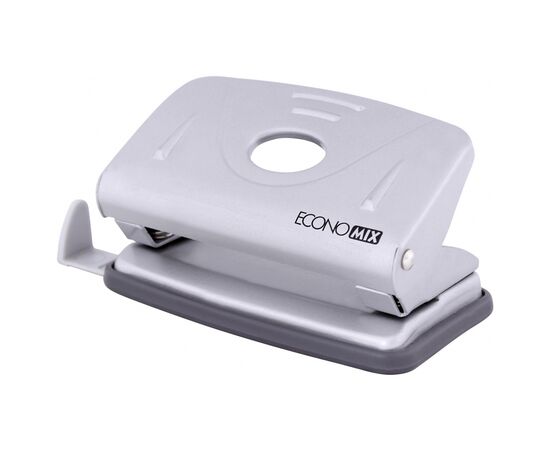 Діркопробивач Economix металевий з лінійкой, до 10 аркушів (E40130)