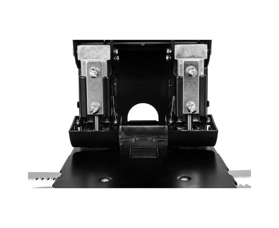 Діркопробивач Economix металевий корпус з лінійкою, до 100 аркушів чорний (E40126), зображення 4