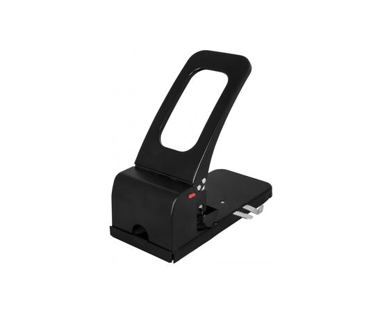 Діркопробивач Economix металевий корпус з лінійкою, до 100 аркушів чорний (E40126)