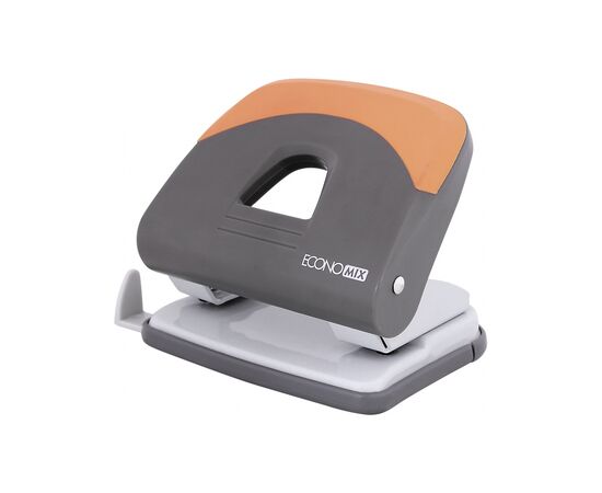 Діркопробивач Economix пластиковий, гумова вставка з лінійкою, до 30 аркушів (E40129)