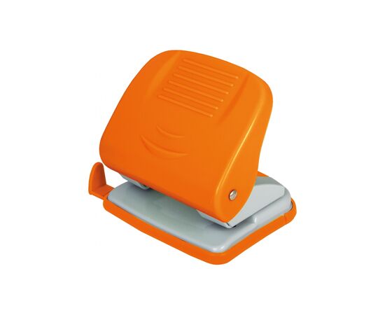 Дырокол Economix пластиковый с линейкой, до 30 листов, оранжевый (E40135-06)