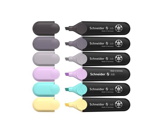 Набір маркерів Schneider JOB текстових 150, 6 пастельні кольори в картонній упаковці (S115099), зображення 2