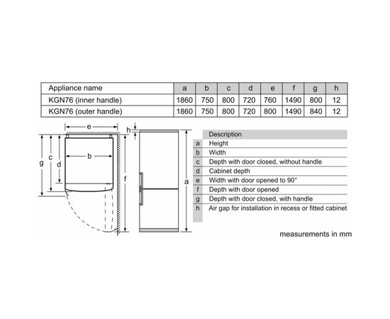 Холодильник Bosch KGN76CXE0N, зображення 7