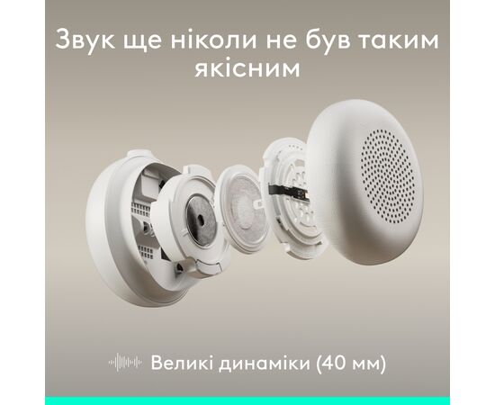 Навушники Logitech Zone Wired 2 USB White (981-001621), зображення 4