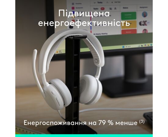 Навушники Logitech Zone Wired 2 USB White (981-001621), зображення 8