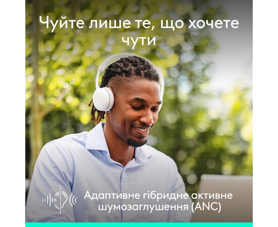 Навушники Logitech Zone Wireless 2 ES Off-White (981-001508), зображення 2