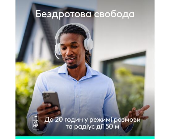 Навушники Logitech Zone Wireless 2 ES Off-White (981-001508), зображення 5