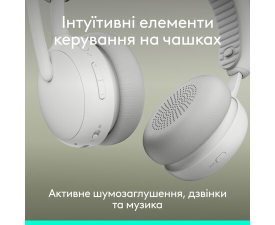 Навушники Logitech Zone Wireless 2 ES Off-White (981-001508), зображення 8