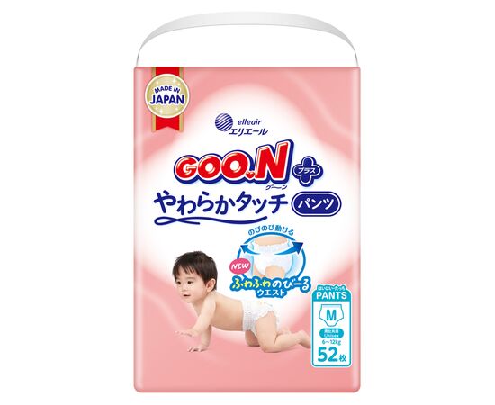 Подгузники GOO.N Plus труси 6-12 кг Розмір M, 52 шт (21001510)