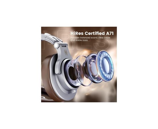 Наушники OneOdio A71 3,5мм/6,35мм Silver/Brown (A71 Silver Brown), изображение 5