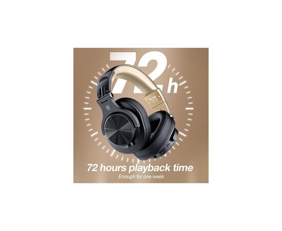 Наушники OneOdio Fusion A70 Bluetooth+3,5мм/6,35мм Black/Gold (A70 Black Gold), изображение 4