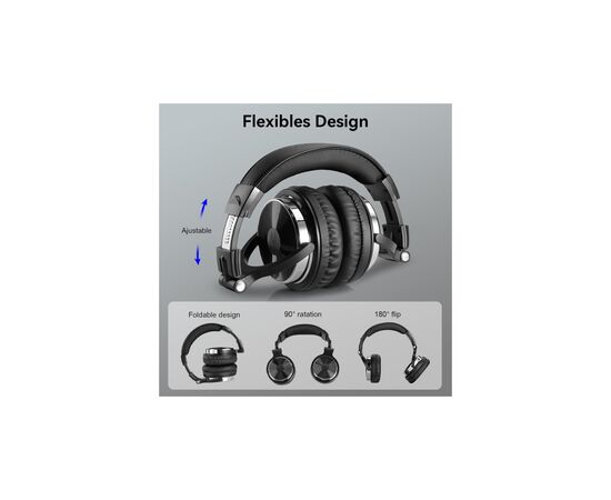 Навушники OneOdio Pro 10 3,5мм/6,35мм Black (Pro 10 Black), зображення 4