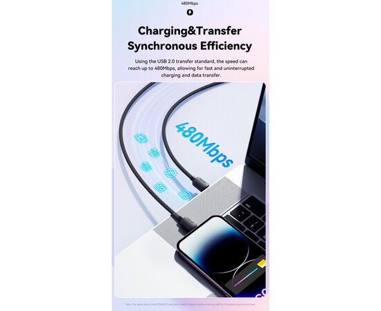 Дата кабель USB-C to Lightning 1.0m 20W blue Essager (EXCTL-WL03-P), зображення 7