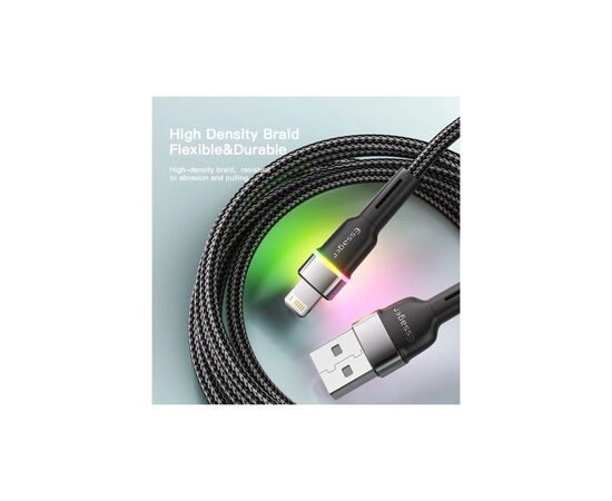 Дата кабель USB 2.0 AM to Lightning 1.0m 2.4A black Essager (EXCL-XCD01), зображення 4
