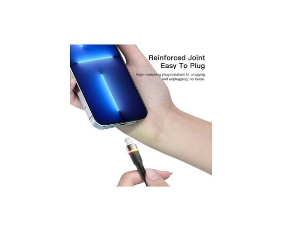 Дата кабель USB 2.0 AM to Lightning 1.0m 2.4A black Essager (EXCL-XCD01), зображення 8