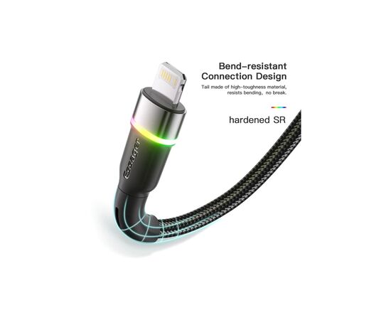 Дата кабель USB 2.0 AM to Lightning 1.0m 2.4A black Essager (EXCL-XCD01), зображення 9