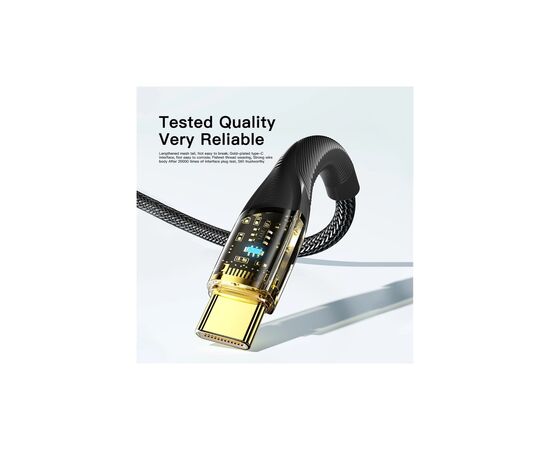 Дата кабель USB 2.0 AM to USB-C 1.0m 7A black Essager (EXCT-XJ01-P), зображення 10