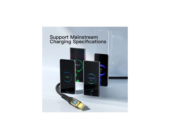 Дата кабель USB 2.0 AM to USB-C 1.0m 7A black Essager (EXCT-XJ01-P), зображення 7