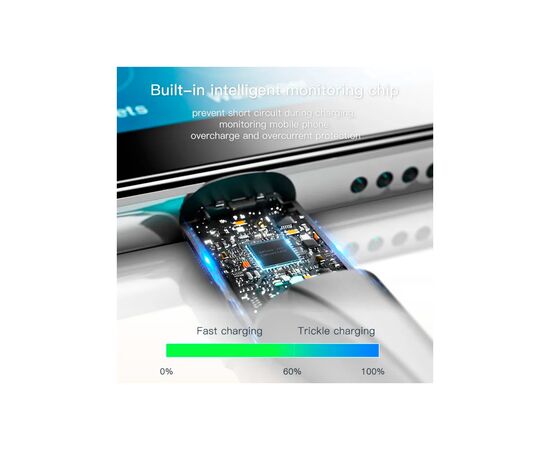 Дата кабель USB 2.0 AM to Micro 5P 1.0m 3A black Essager (EXCM-LS01), зображення 10