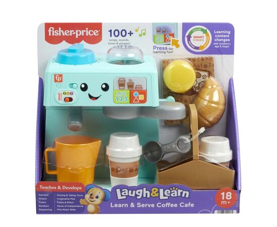Игровой набор Fisher-Price Кофемашина с технологией Smart Stages англоязычная (HTW96), изображение 3