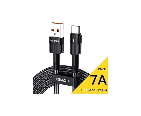 Дата кабель USB 2.0 AM to USB-C 1.0m 7A black Essager (EXCT-XC01)