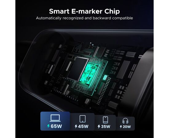 Дата кабель USB-C to USB-C 1.0m PD 100W L509 black Ugreen (35501), зображення 7