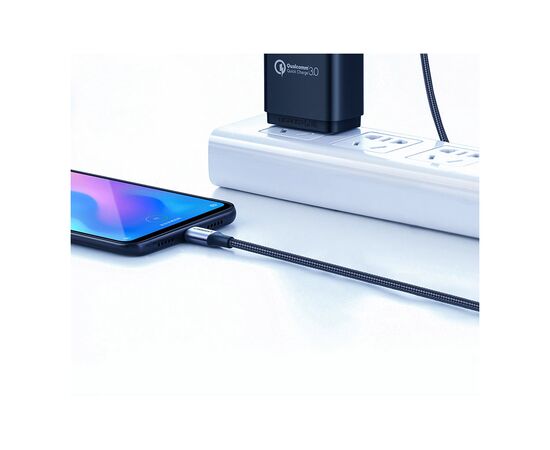 Дата кабель USB 2.0 AM to USB-C 0.25m 3A aluminum braid nickel plating black Ugreen (60124), зображення 9