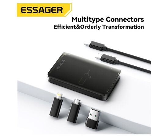 Дата кабель USB charging cable set Treasure box 0.28m Essager (ECJHZ-JH01-P), зображення 2