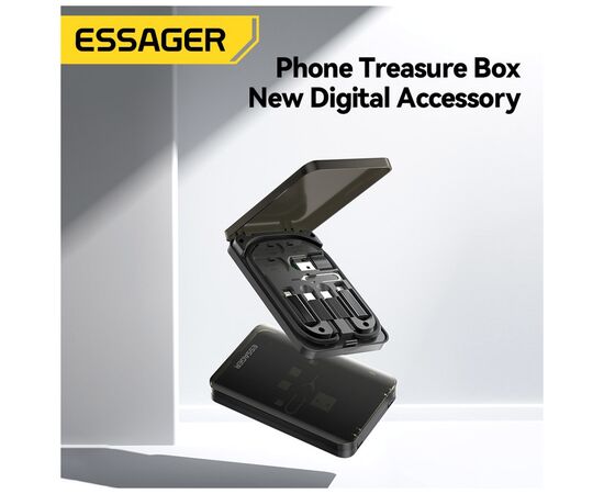 Дата кабель USB charging cable set Treasure box 0.28m Essager (ECJHZ-JH01-P), зображення 6