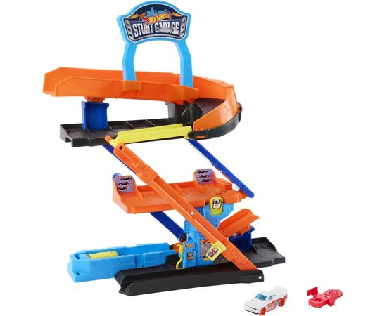 Автотрек Hot Wheels City Гараж-трансформер для трюков (JHL94), изображение 3