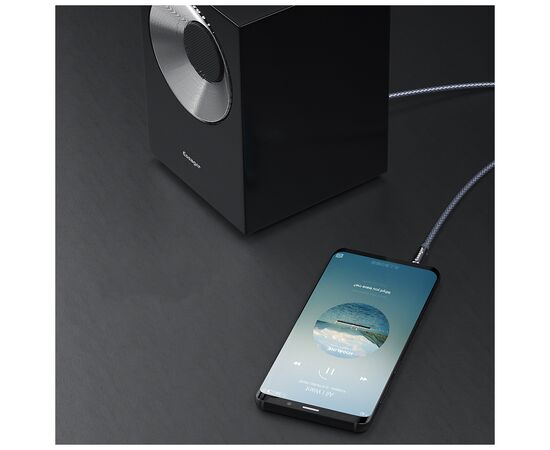 Кабель мультимедийный 3.5mm M to 3.5mm M 1.2m gray Essager (EYP35-DY0G), изображение 7