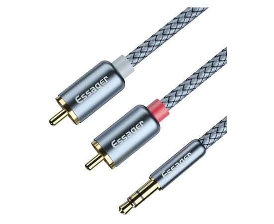 Кабель мультимедійний 3.5mm M to 2xRCA M 3.0m Essager (EYPZJ-MYC0G), зображення 4