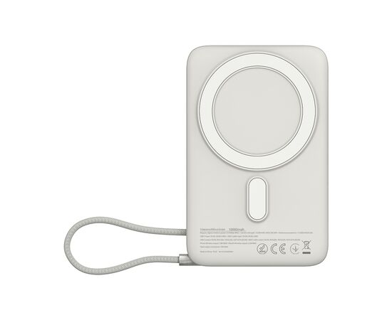 Батарея универсальная Sigma X-power SI10A8QL-MAG silver 10000mAh, Magnetic wireless 15W, charge iWatch, PD+QC, 22,5W max (4827798161012), изображение 2