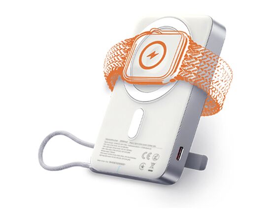 Батарея универсальная Sigma X-power SI10A8QL-MAG silver 10000mAh, Magnetic wireless 15W, charge iWatch, PD+QC, 22,5W max (4827798161012), изображение 7