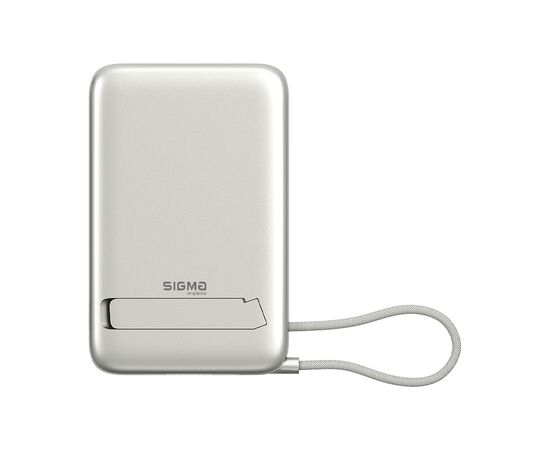 Батарея универсальная Sigma X-power SI10A8QL-MAG silver 10000mAh, Magnetic wireless 15W, charge iWatch, PD+QC, 22,5W max (4827798161012)