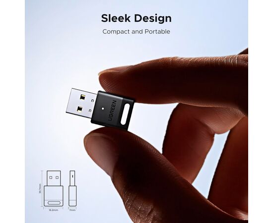 Bluetooth-адаптер Ugreen USB Bluetooth 5.4 CM748 Black (45134), изображение 5