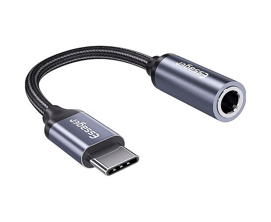 Переходник USB-C M to 3.5mm F 0.12m gray Essager (EZJE01-0G)