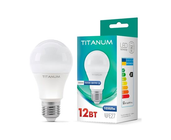 Лампочка TITANUM A60 12W E27 3000K (TLA6012273), изображение 2