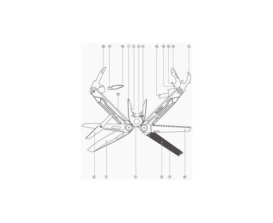 Мультитул Xiaomi NexTool Flagship Сaptain Multifunctional Knife Silver (NE20214), изображение 9