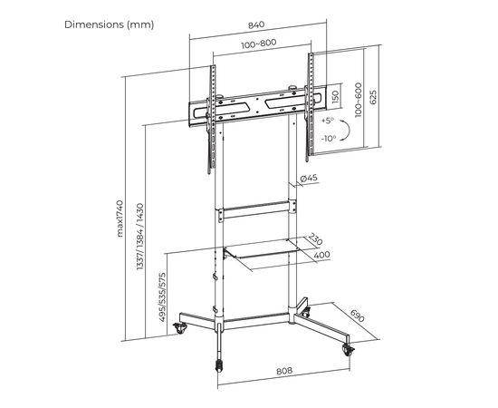 Стойка презентационная ITech T1044TE, изображение 8